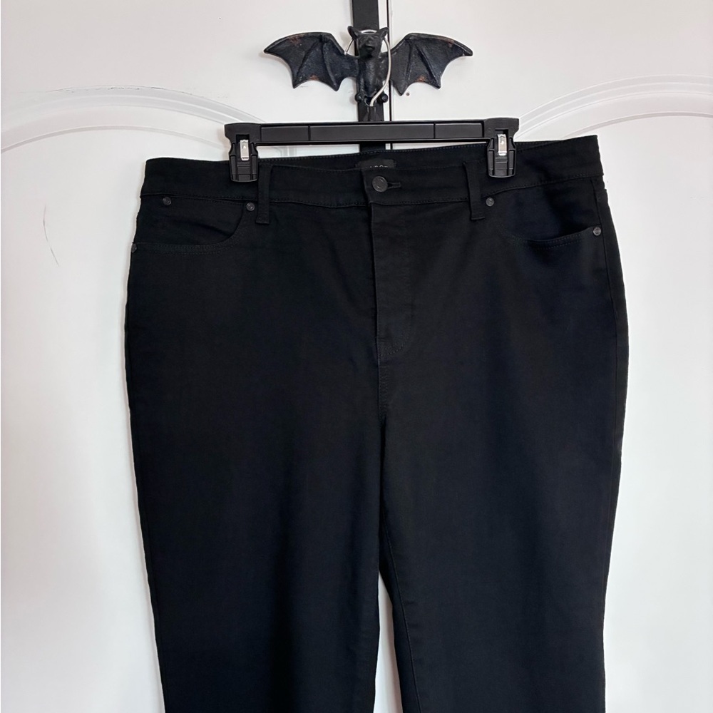 Talbots Deep Black Jeans Soft Material working pockets easy button zipper 16 - Picture 3 of 13